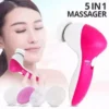 5 in 1 Rotating Massager Callous Remover Body Face Facial Beauty Care Battery operated Massager