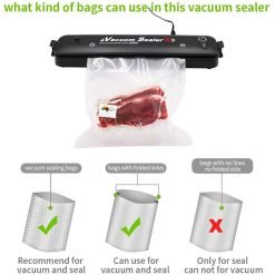 Vacuum Automatic Food Sealer Machine With Bags Black