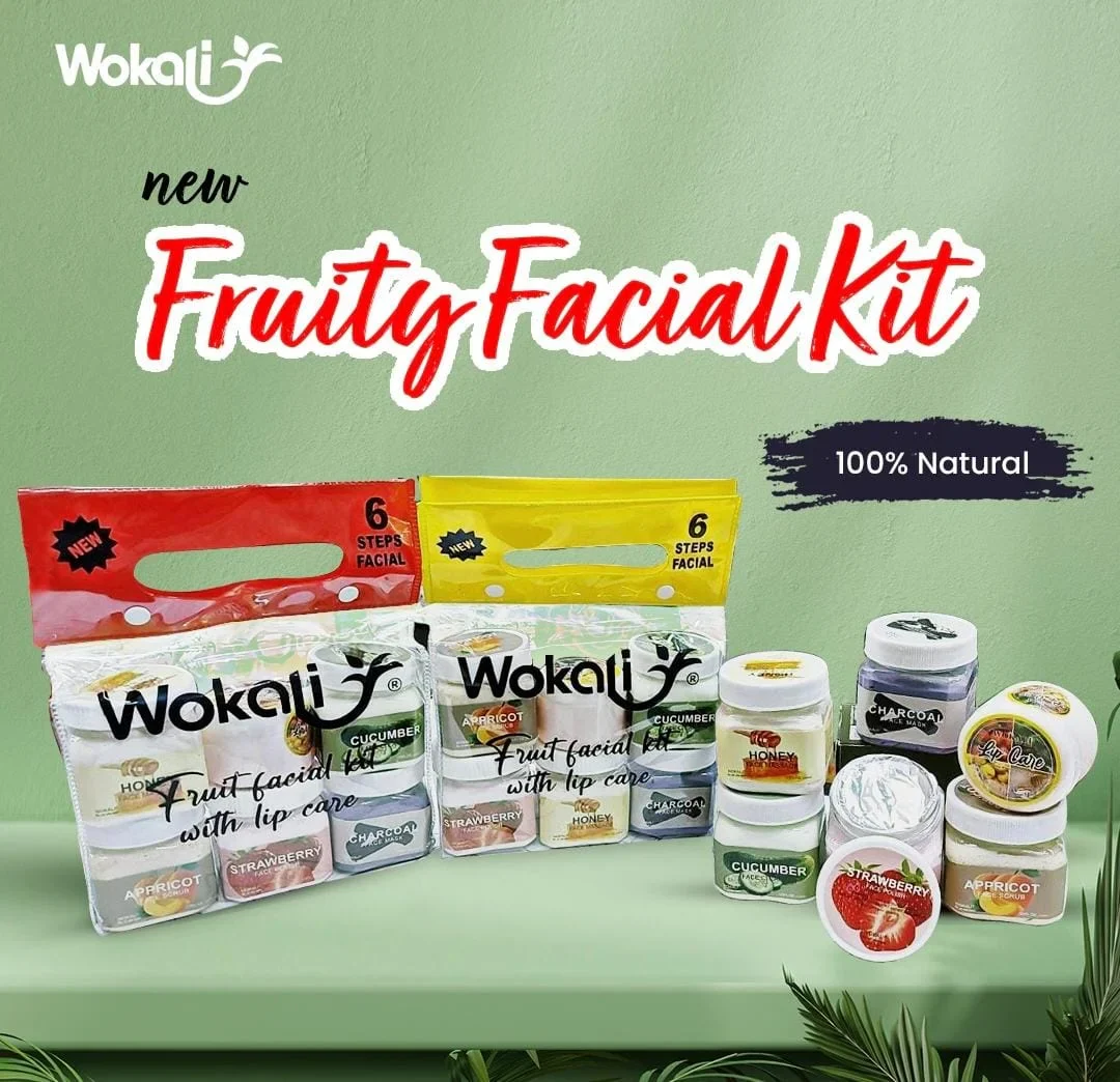 WOKALI 5 STEPS FRUIT FACIAL KIT WITH LIP CARE WOKALI 5 STEPS FRUIT FACIAL KIT WITH LIP CARE