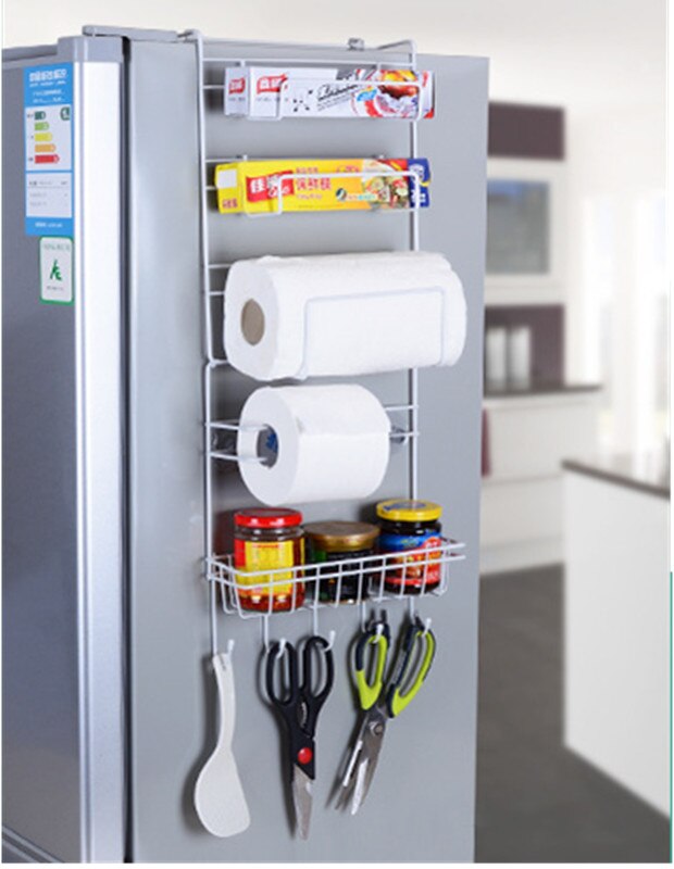 Kitchen Multipurpose Refrigerator Side Storage Rack Side Shelf Organizer