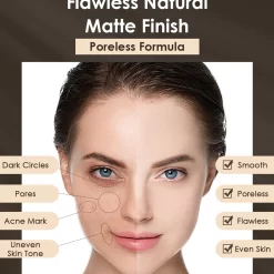 MUICIN LUMINOUS NUDE VELVET FULL COVERAGE FOUNDATION TUBE 50g