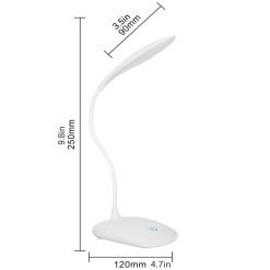 Foldable LED Desk Lamp Dimmable Touch Table Lamp USB Powered Table Light Night Light Touch Dimming Portable Study Room Lamp
