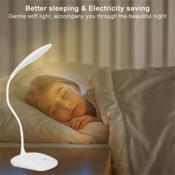 Foldable LED Desk Lamp Dimmable Touch Table Lamp USB Powered Table Light Night Light Touch Dimming Portable Study Room Lamp