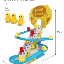 Little Duck Climbing Stairs Music Luminous Slide Electric Track Children’s Toy