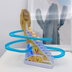 Little Duck Climbing Stairs Music Luminous Slide Electric Track Children’s Toy