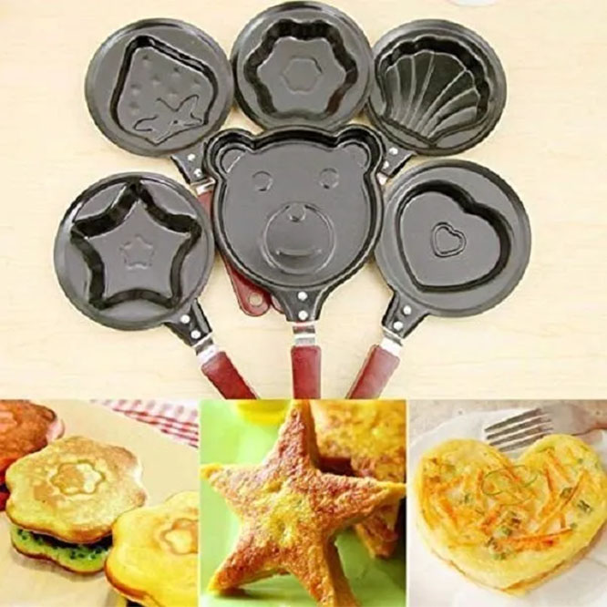 Black Stainless Steel Cartoon Shape Mini Non Stick Egg Frying Pan, For  Kitchen, Capacity: 100g