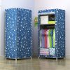 Portable Clothes Closet Non-Woven Fabric Wardrobe Foldable Wardrobe DIY Folding Storage Cabinet - 70/44/130 CM