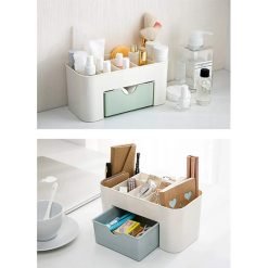 Cosmetic Make Up Storage Box Organizer with Makeup Stand and Drawers for Dressing Table
