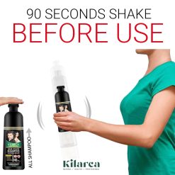 Kilarca 5 in 1 Hair Color Shampoo Natural & Healthy with Ginger Essence & Vitamin E 200 ML – Dark Brown