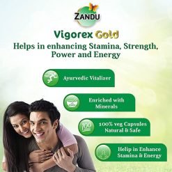 Zandu Vigorex Gold Ayuverdic Capsule Daily Energizer 12 Tablets
