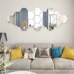 3D Wall Decor Stickers Hexagon (Silver Small) - Incredible Gifts