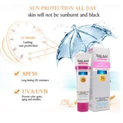 Kojic Acid Collagen Sunscreen Cream Whitening Concealer UV Isolation Moisturizer Skin Care Waterproof Long Lasting SPF50