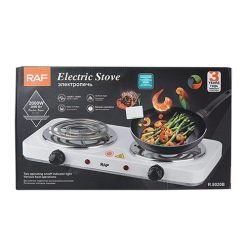 RAF Portable Electric 2 Burner Spiral Cooker Coil Double Spiral 2000 watts RAF Portable Electric 2 Burner Spiral Cooker Coil Double Spiral 2000 watts