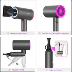 1800W Professional Ionic Hairdryer for Hair Care, Powerful Hot & Cool Wind Blow Dryer