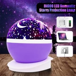 Romantic Sky Star Master Night Light Projector Children Kids Baby Sleep Lighting USB Lamp Led Projection