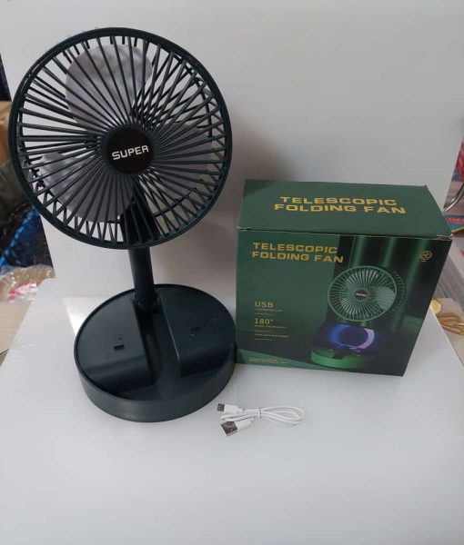 Foldable Rechargeable Fan with Stand 4 Speed control 2
