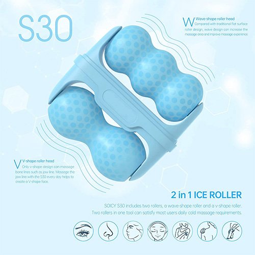 2in1 W+V Shaped Face Roller Cool Ice Body Massager 2in1 W+V Shaped Face Roller Cool Ice Body Massager - Image 3