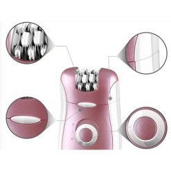 Kemei KM-2068 2 in 1 Electric Epilator for Women Trimmer Painless Epilator Rechargeable Shaver