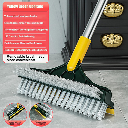 Grout Brushes Corner Scrubber Tile Floor Gap Cleaning Tool 2 In1 Scrub Brush  V-shaped Brush