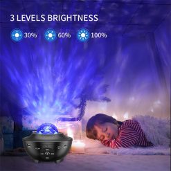 3 in 1 Galaxy Projector Star Projector Night Light Projector w/LED Cloud with Bluetooth Music Speaker
