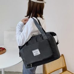 Foldable Large Gym Bag Waterproof Expandable Dry Wet Shoulder Duffel Handbag