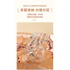 Multi-layer Portable Jewelry Storage Box Container Earrings Necklace Bracelet Ring