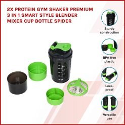 Protein Gym Shaker Premium 3 in 1 Smart Style Blender Mixer Cup Bottle Protein Gym Shaker Premium 3 in 1 Smart Style Blender Mixer Cup Bottle