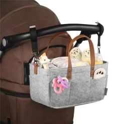 Multipurpose baby Diaper Caddy Organizer Grey Color