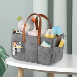 Multipurpose baby Diaper Caddy Organizer Grey Color
