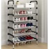 6 Layer Shoe Rack With Stainless Steel Organizer