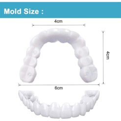 Top and Bottom Fake Teeth Cover the Broken and Missing Tooth Snap on Instant & Confidence Smile