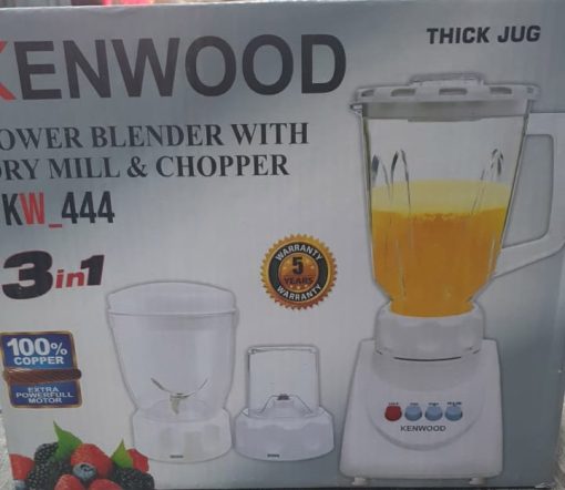 Kenwood Appliances 3 In 1 Blender With Mill & Grinder – White KW-444