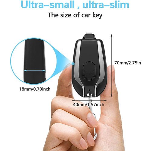 Keychain Power Bank 1500 Mah For Android Type C Connection