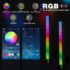 Music Atmosphere Rhythm Light Or RGB Colourful Voice Activated Pickup Rhythm Light with Rechargable battery & App Control