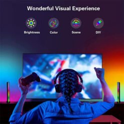 Music Atmosphere Rhythm Light Or RGB Colourful Voice Activated Pickup Rhythm Light with Rechargable battery & App Control
