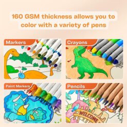 Children's Coloring Paper Roll for Kids, Size 38 cm x 300 cm Large Coloring Poster for Toddlers, Stickable Drawing Paper Roll