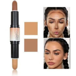 Dual-Ended Contour Stick 2-in-1 Contour Stick with Contouring Shade and Highlighter, Easy-to-Blend Formula Pack of 4