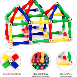 Master Magnetic Construction Toys 124 PCs