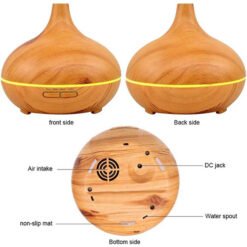 Essential Oil Diffuser 550Ml Tank, Oil Diffuser With 4 Timer, Aromatherapy Diffuser With Auto Shut-Off Function