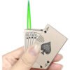 Jet Torch Butane Lighter Windproof Refillable Lighter Playing Cards Cool Design or Poker Design Lighter