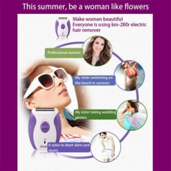 Kemei KM-280R Women Epilator Hair Removing Machine