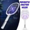 2 in 1 Electric Mosquito Swatter Mosquito Racket and Zapper Racket + charging Stand