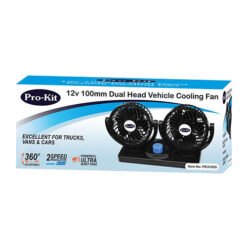 Dual Head Cabin Fan 360° Rotatable for Car Dashboard