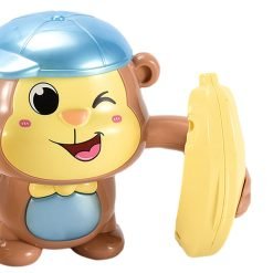 Electric Tumbling Monkey Toy Voice Control Rolling Toys Musical Light Infant