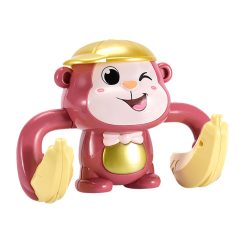 Electric Tumbling Monkey Toy Voice Control Rolling Toys Musical Light Infant