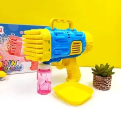 Mini Bazooka Bubble Gun Machine for Summer 45 Holes