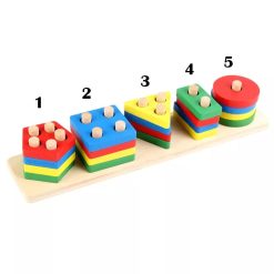 5 Angle Matching Column Blocks For Kids Geometric Brick With Box