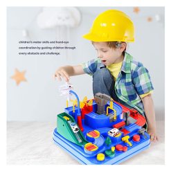 Kids Race Track Toy Car Obstacle Course Adventure Educational Vehicle Puzzle Game with 2 Cars