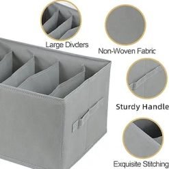 Foldable Wardrobe Clothes Organizer Sturdy Closet Organizer With Large 6 Compartment