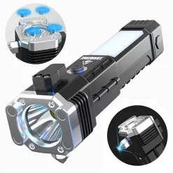 Emergency Hammer Flashlight With Power Bank & Window Breaker Multi-Function Emergency Hammer Flashlight With Power Bank & Window Breaker Multi-Function